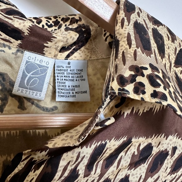 Cleo Animal Print blouse - 100 % silk - Picture 2 of 4